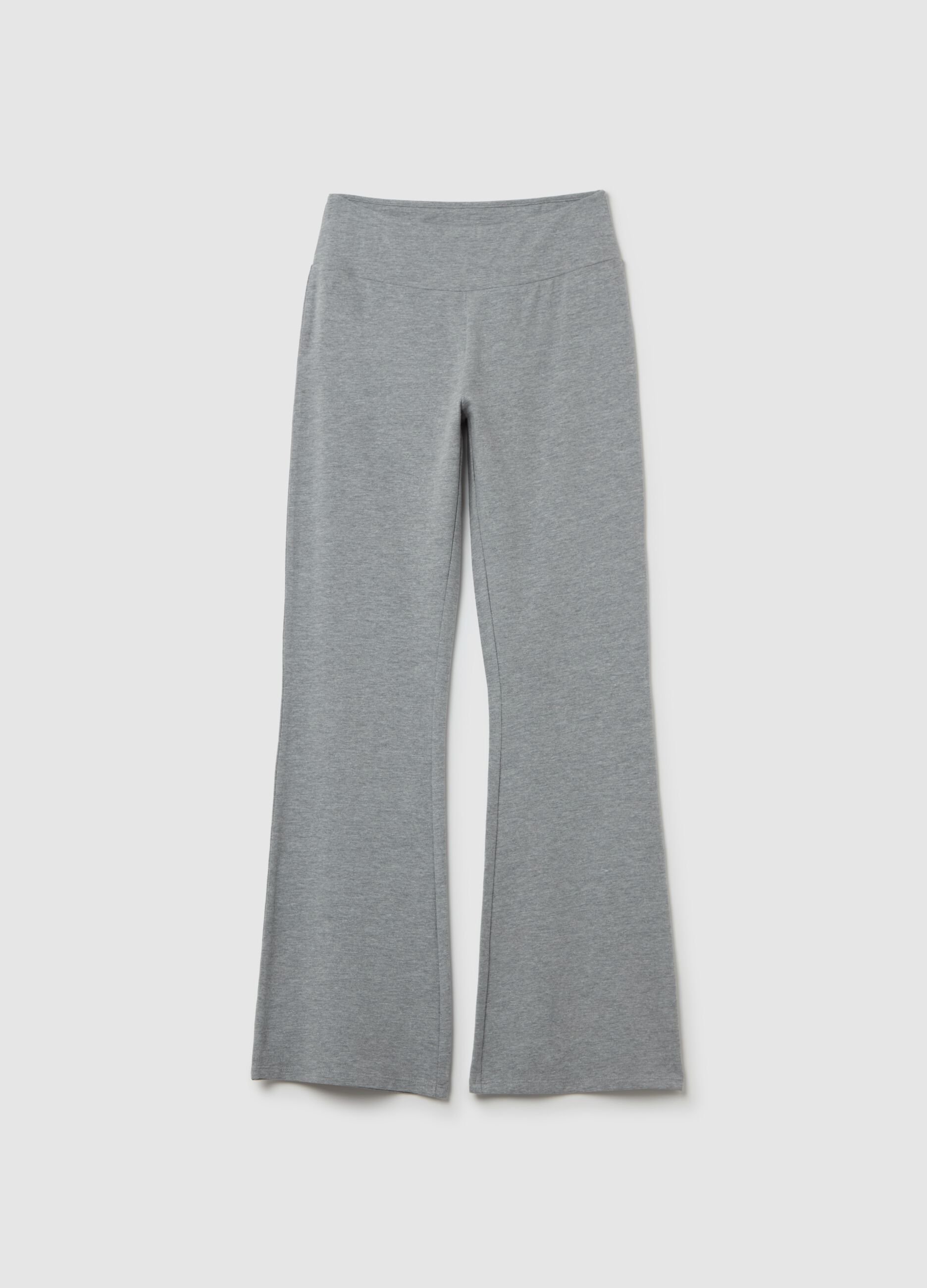 Essential flare-fit stretch cotton leggings