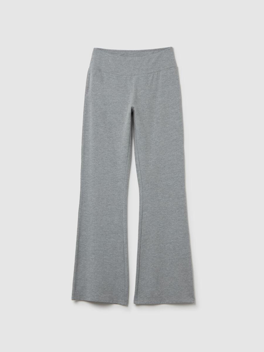 Essential flare-fit stretch cotton leggings_4