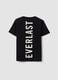 Black pure cotton logo T-shirt, regular fit, for boys_4
