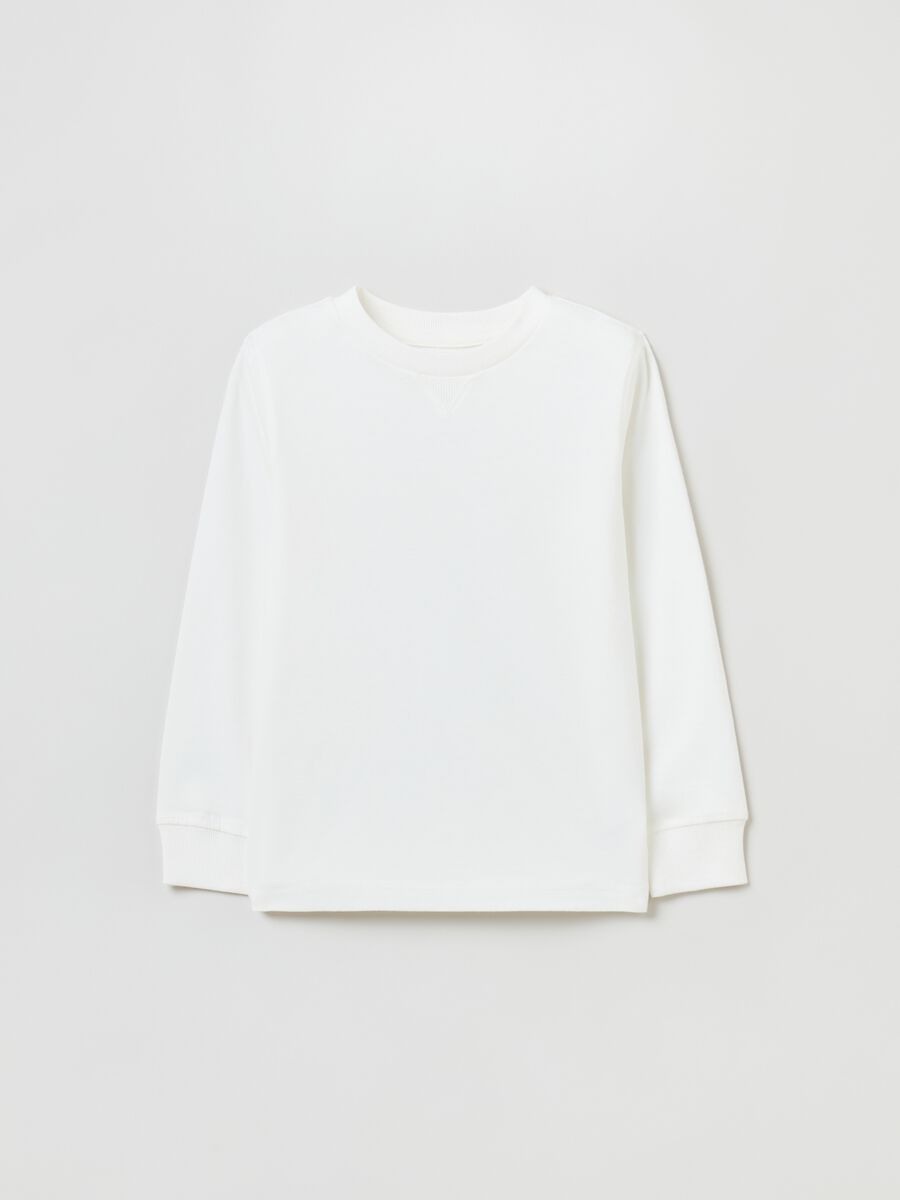 T-shirt a maniche lunghe in cotone_0