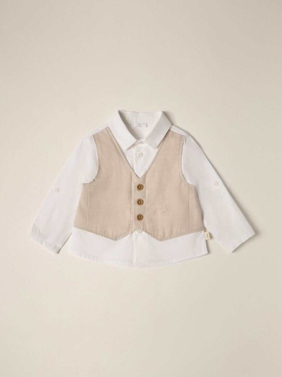 Baby shirt with IANA applied waistcoat_0