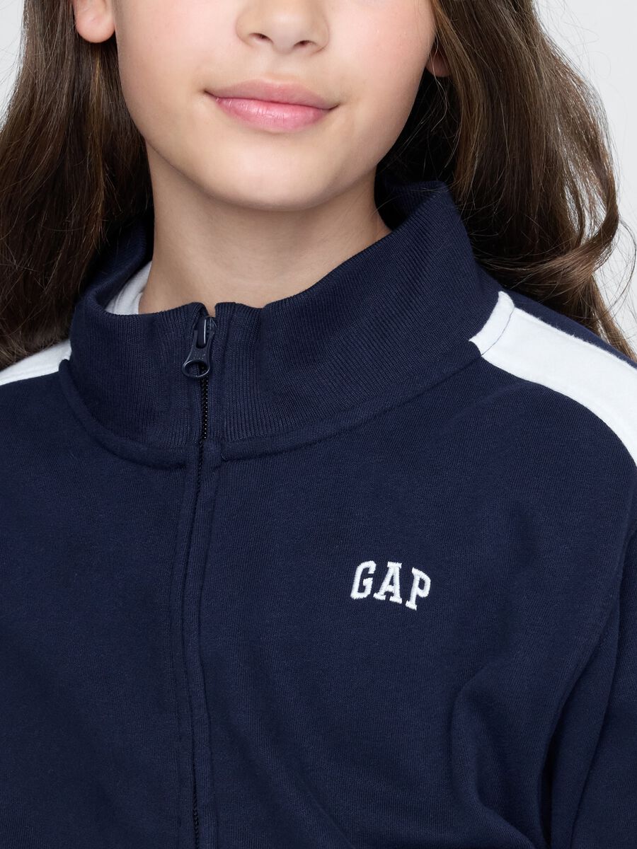 Blue zip-front hoodie for girls GAP Kids_3