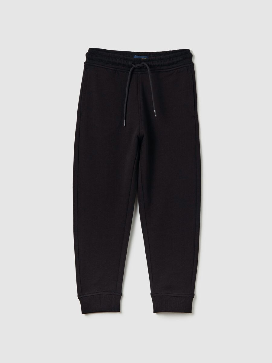 Cotton joggers with drawstring_0
