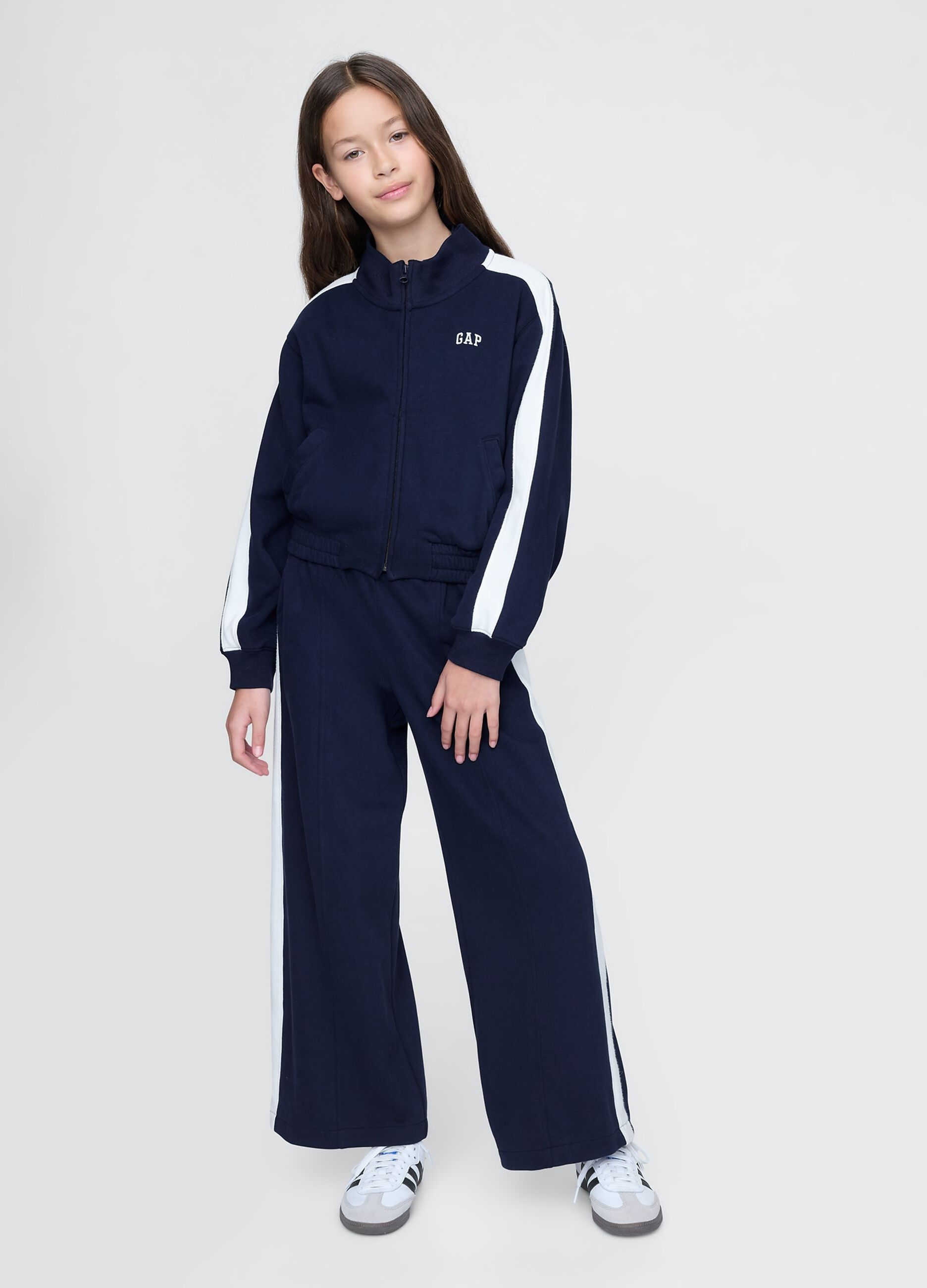 Blue zip-front hoodie for girls GAP Kids