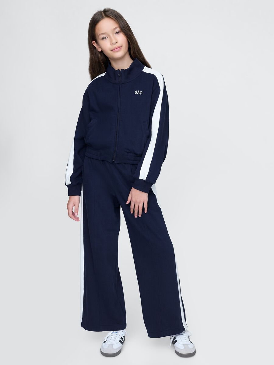 Blue zip-front hoodie for girls GAP Kids_1