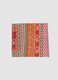 Orange pure cotton pareo with patterned print_1