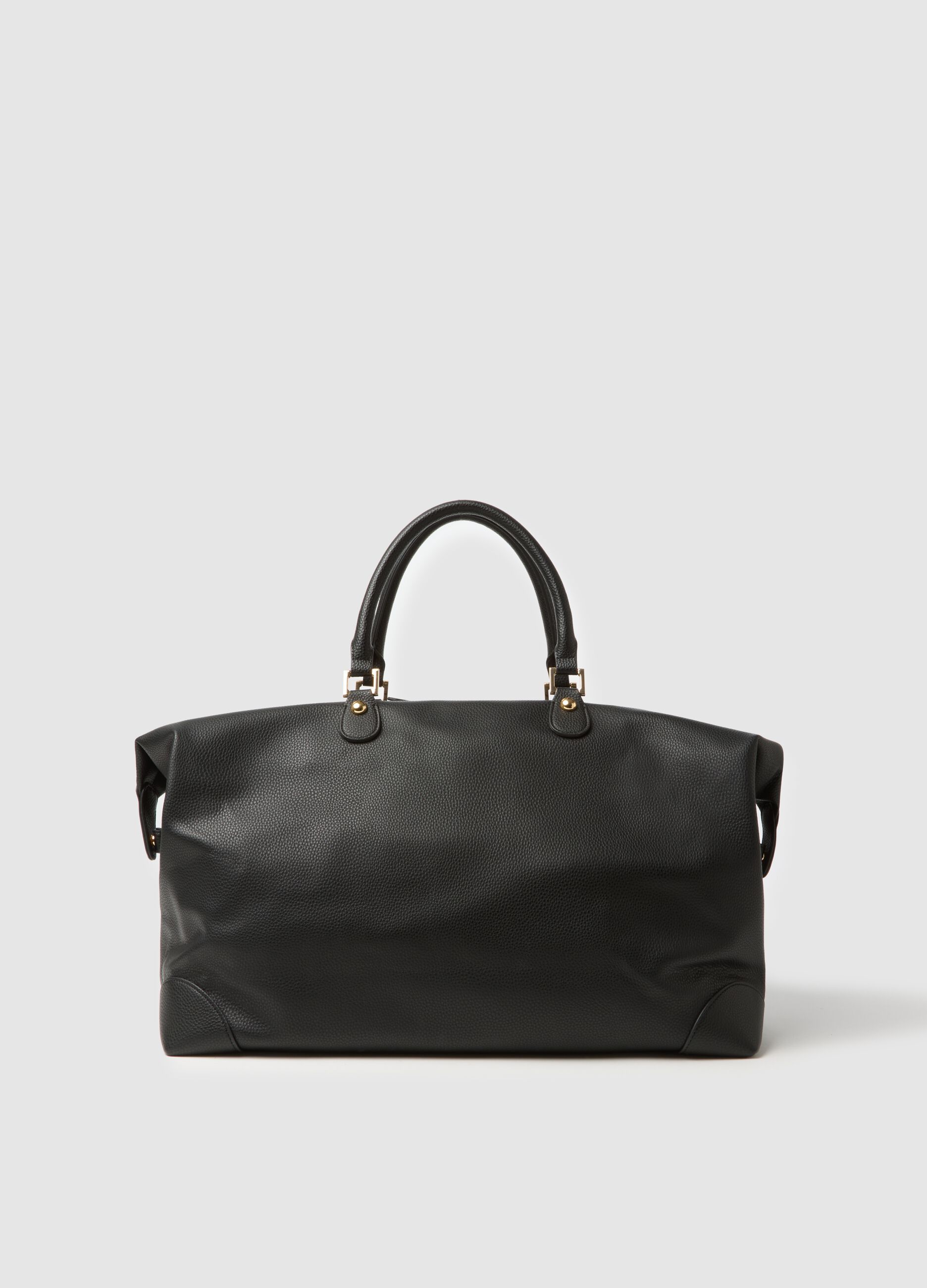 Elegant black bag with handles