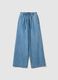 Azure Denim Pure Cotton Jogger Trousers Regular Fit_0