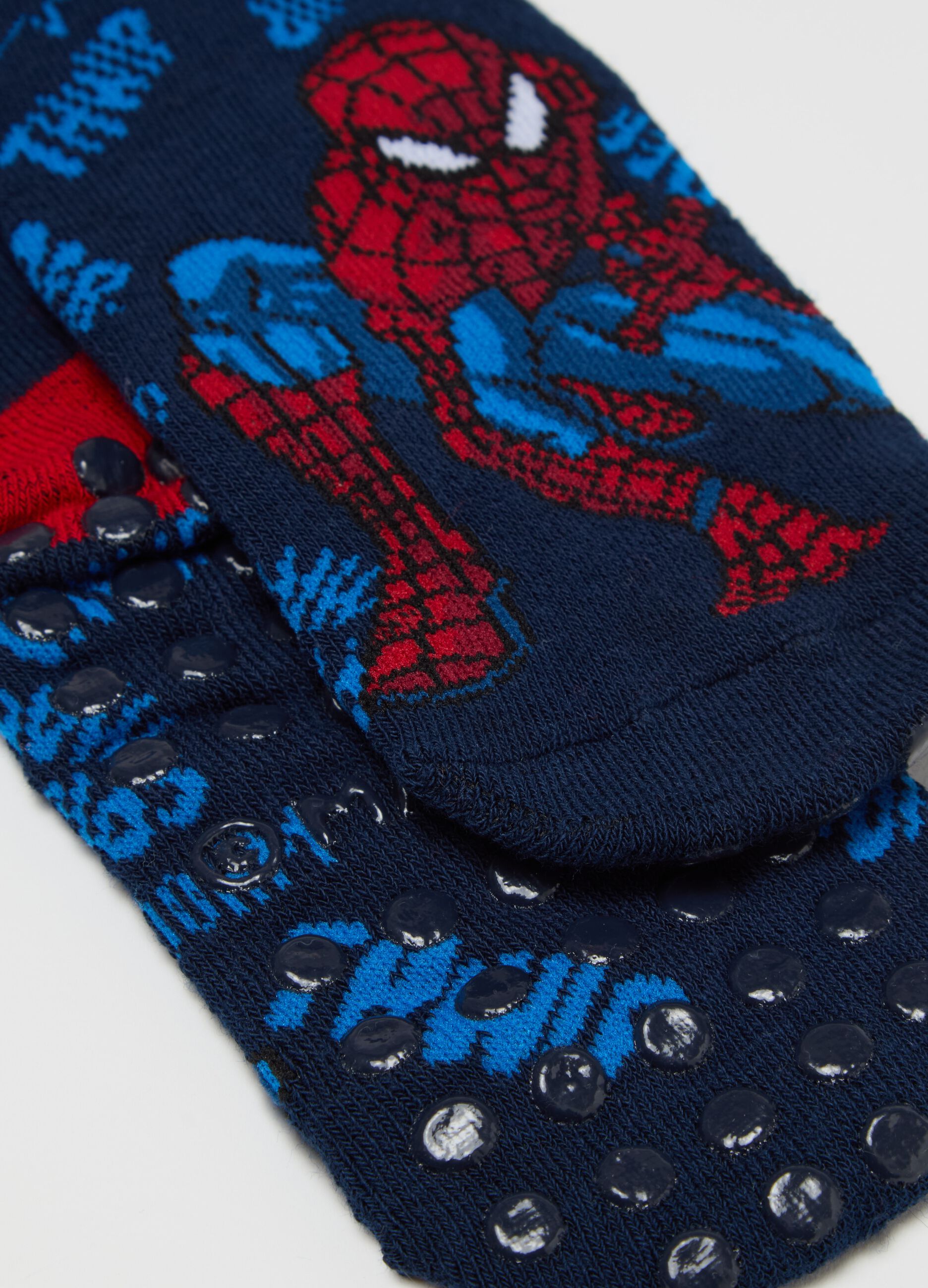 Slipper socks with Spider-Man design
