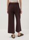 Pantaloni culotte marroni in misto viscosa_3