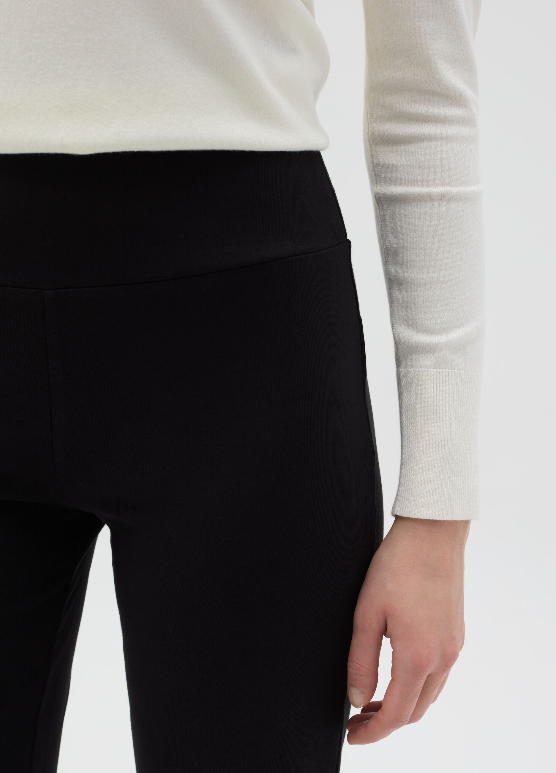 Essential flare-fit stretch cotton leggings