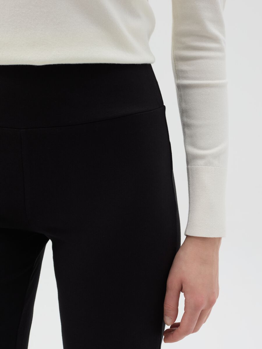 Essential flare-fit stretch cotton leggings_2
