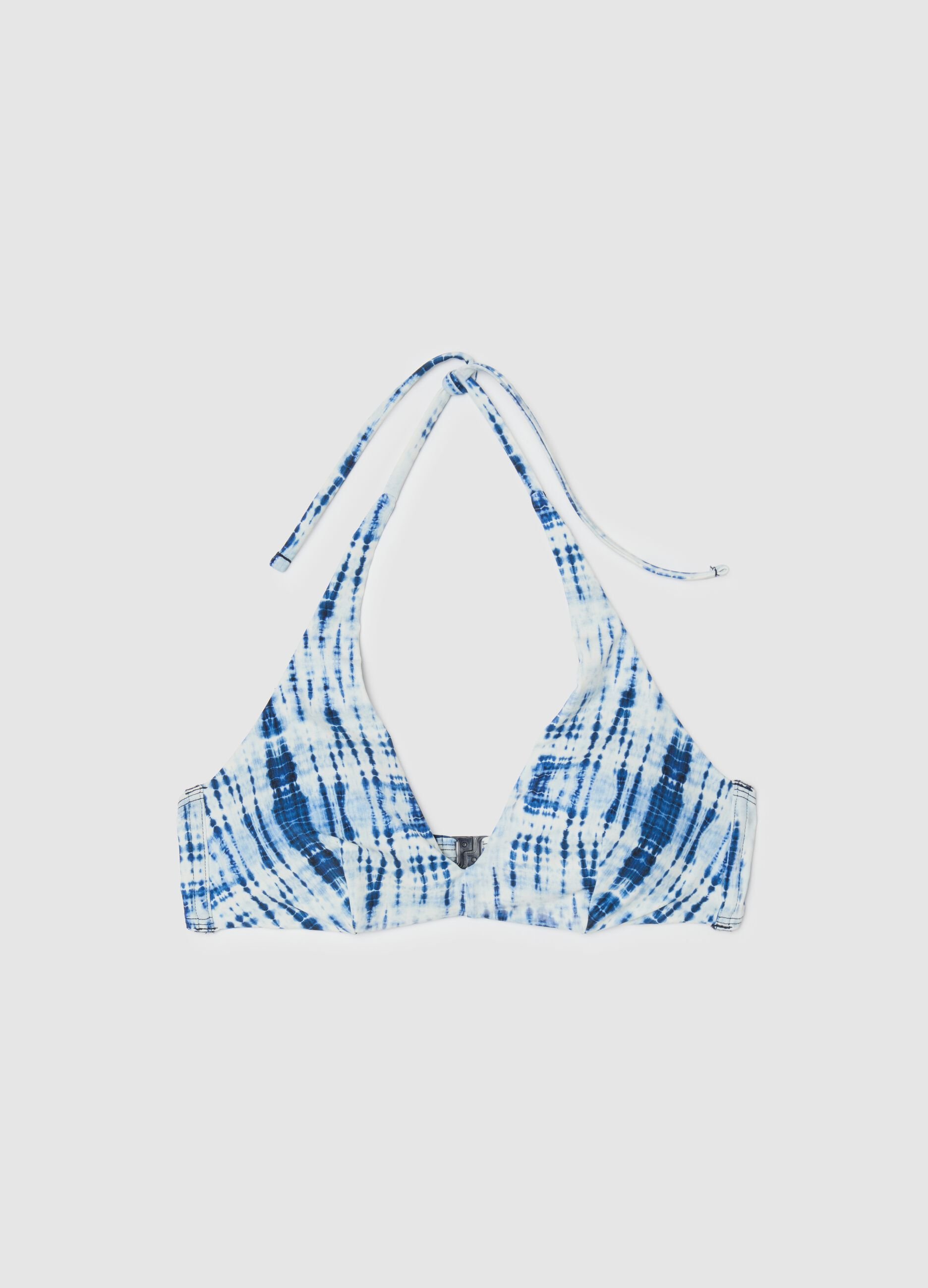 Women's Multicolour Stretch Blend Bikini Top