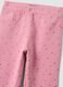 Pink flared stretch cotton trousers with star print for girls_2