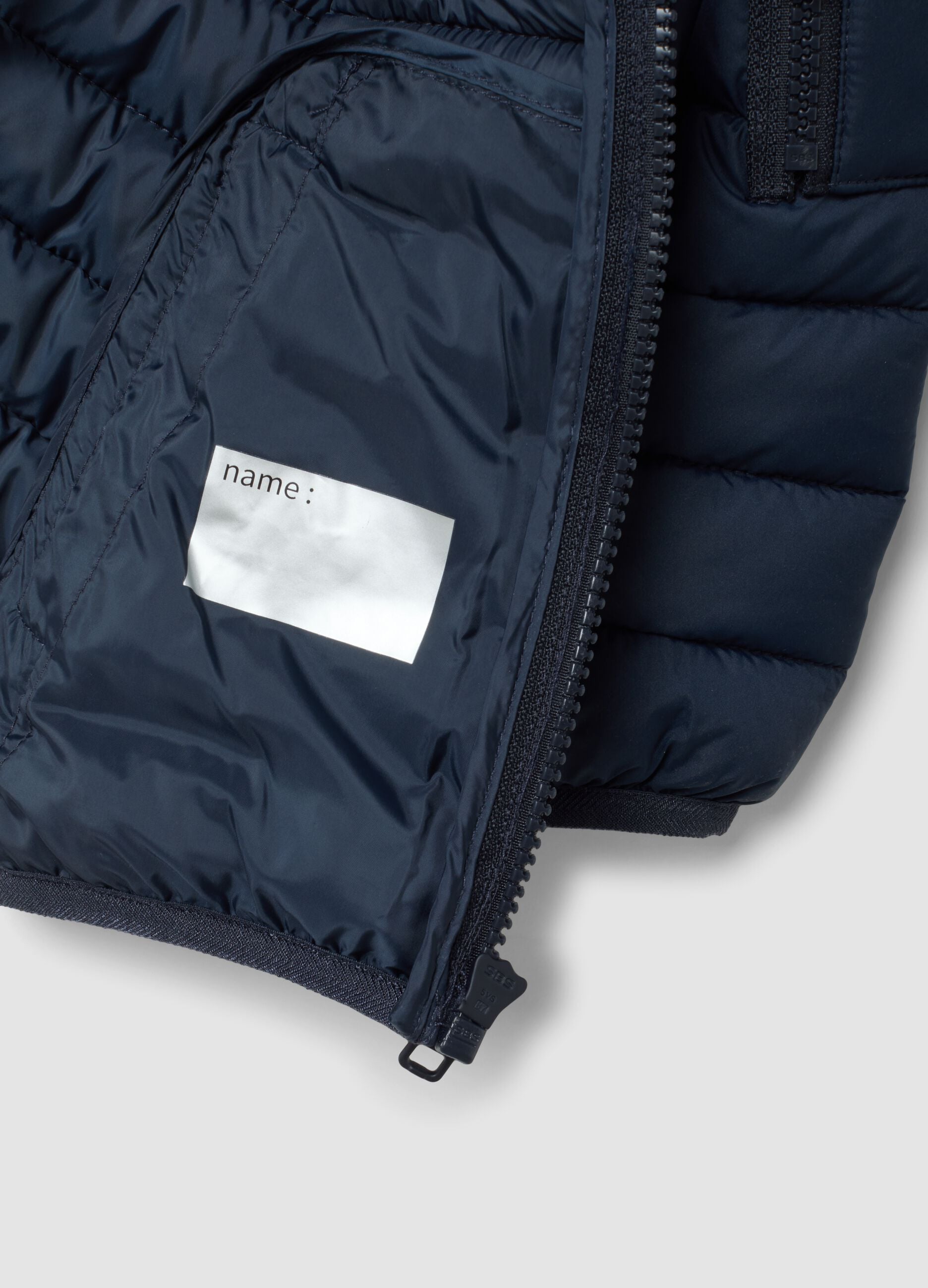 Giacca Ultralight blu trapuntata con cappuccio per bimbo