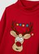 Children's high-neck red cotton t-shirt regular fit print_2