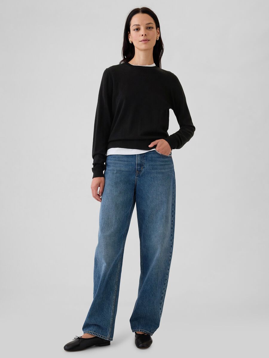 Merino wool pullover with round neck_1