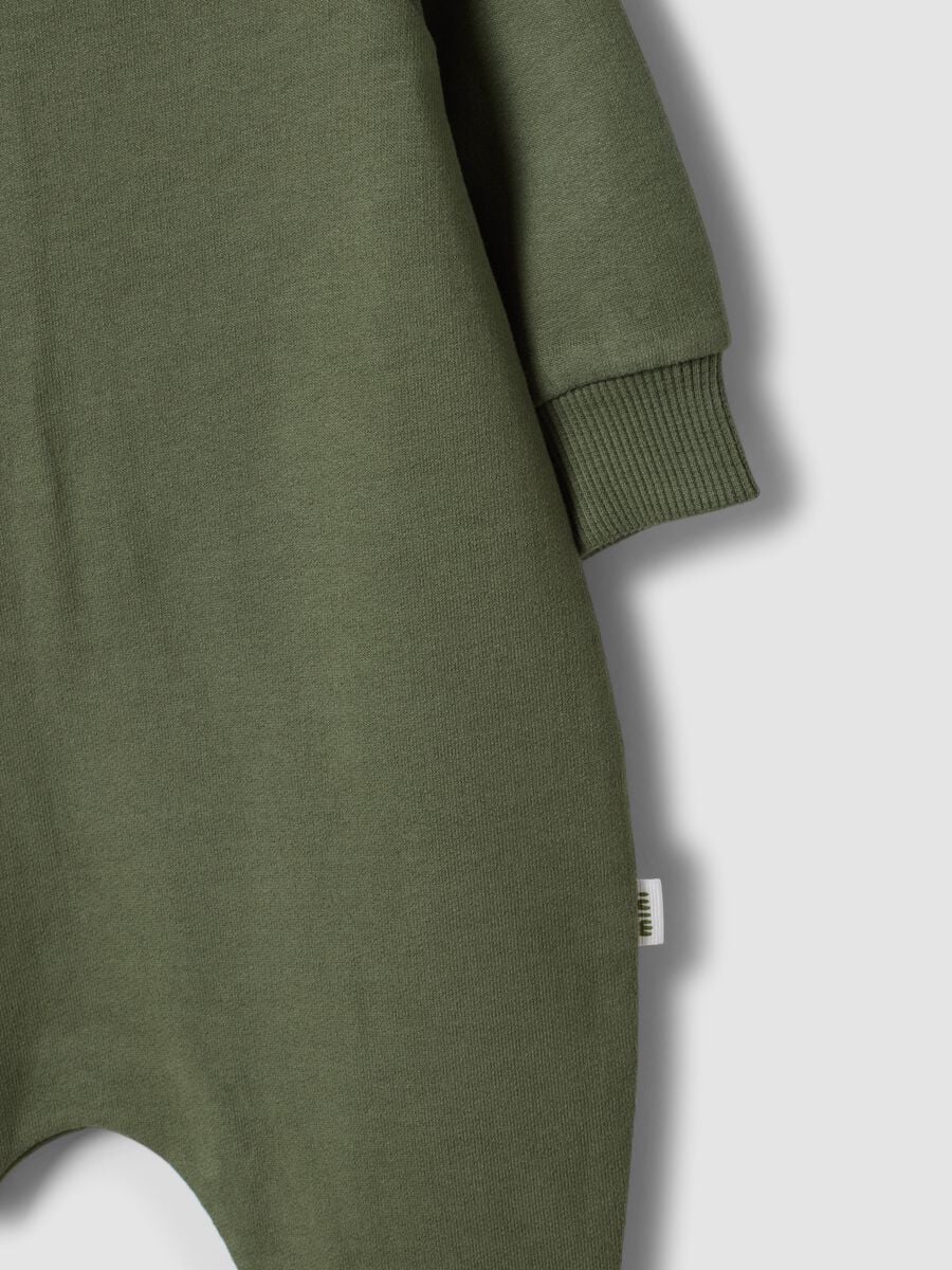 Tutina verde in puro cotone organico a maniche lunghe per neonato_2