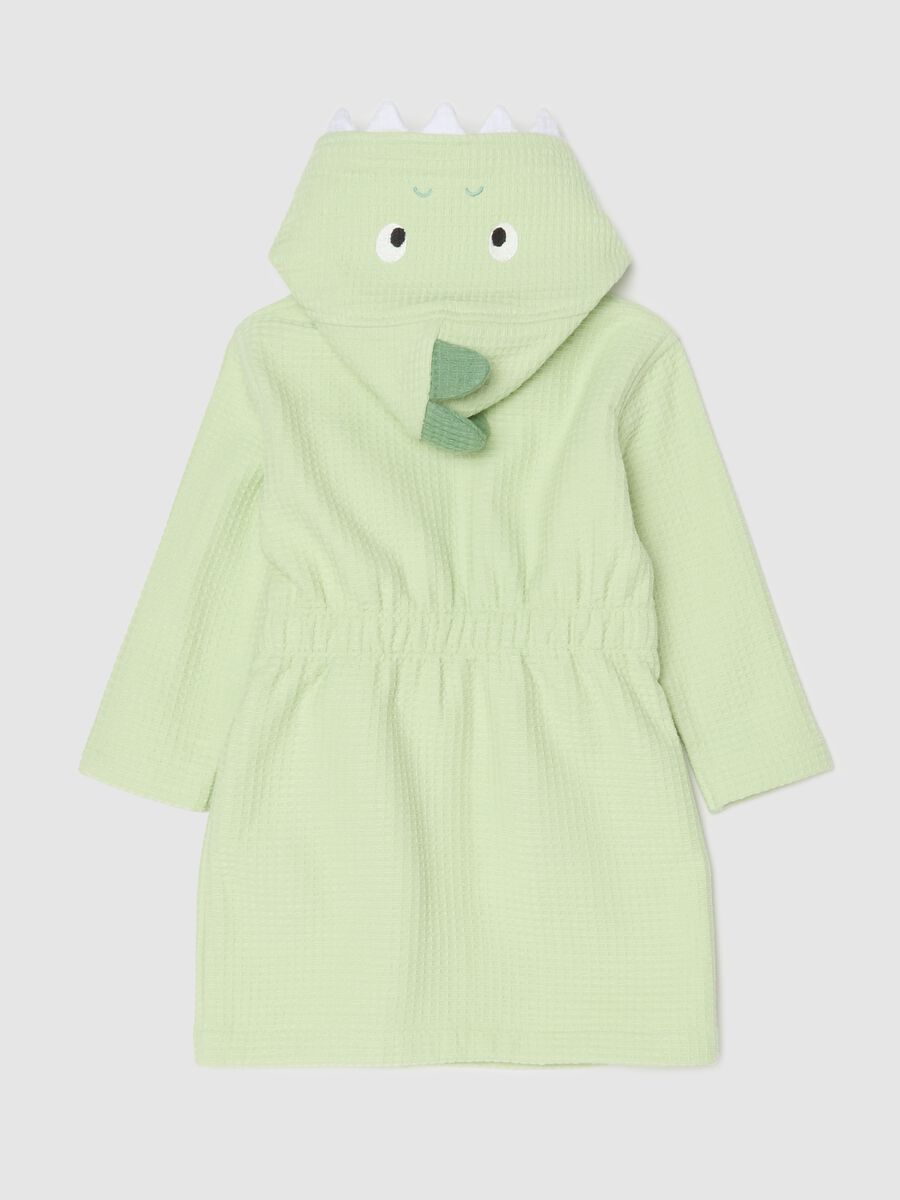 Dinosaur bathrobe with waffle weave_1