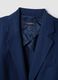 Regular Fit Blue Viscose Linen Blend Blazer_5