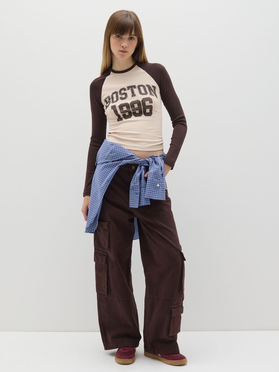 Multicolour stretch cotton sweater with print_2