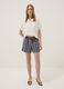 Multicolour striped linen-viscose blend shorts with elasticated waist, regular fit_0