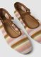 Multicolour striped ballet flats with ankle strap_2