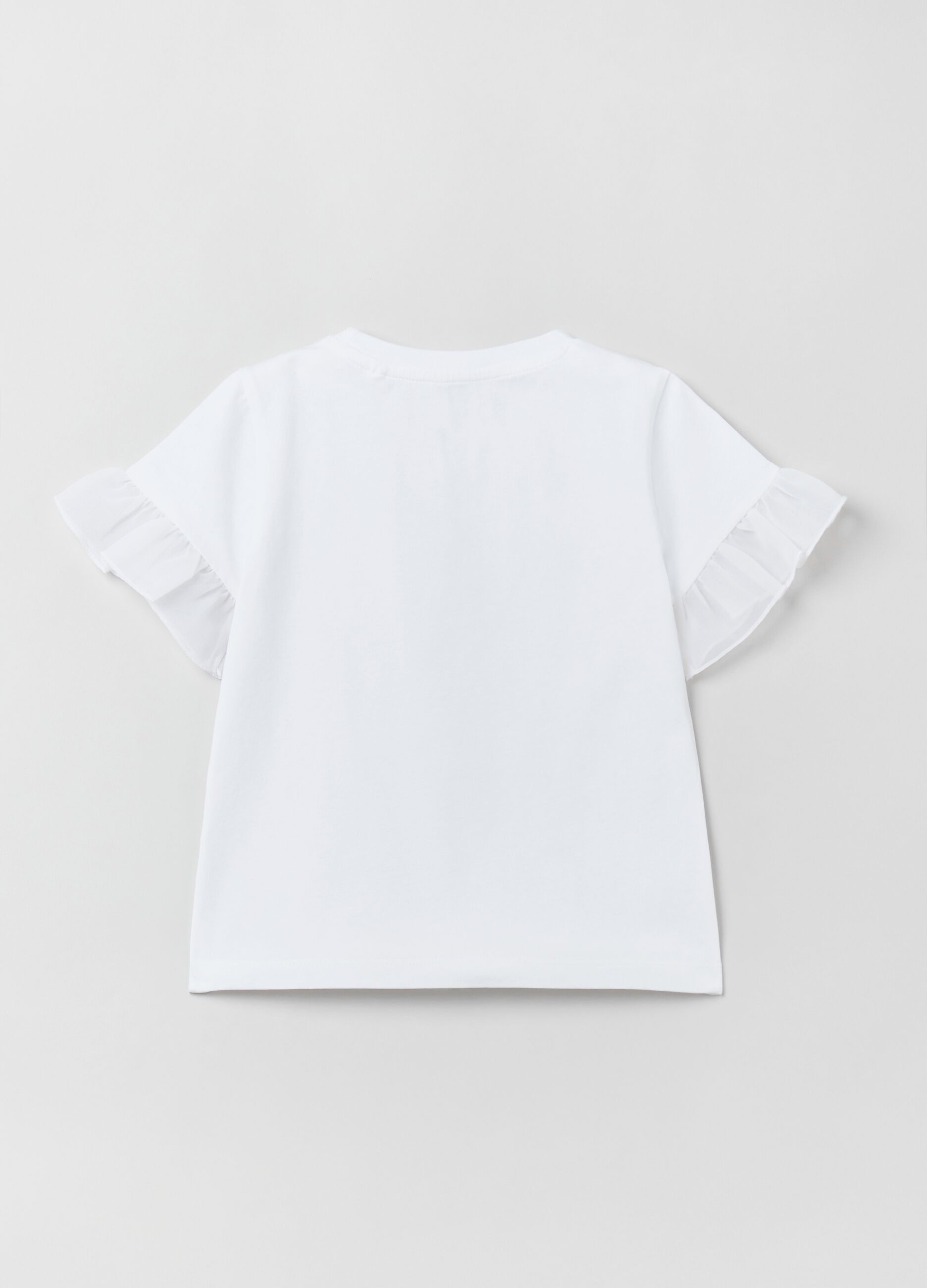 T-shirt con applicazione in voile