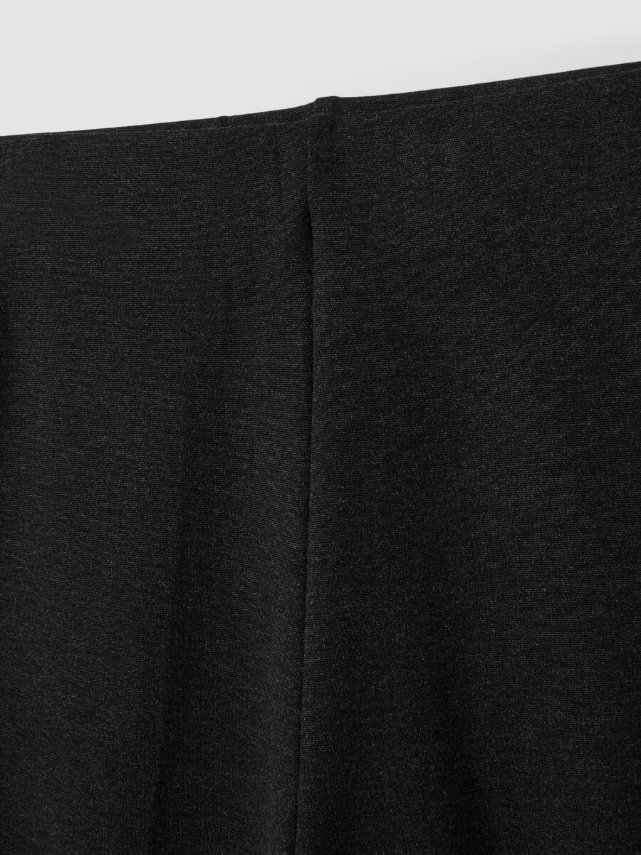 Leggings grigi flare fit in punto Milano di viscosa elasticizzata_5