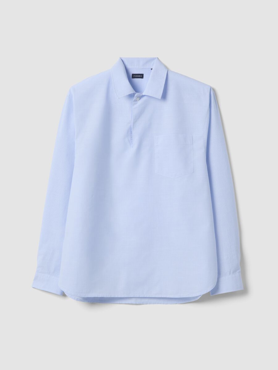 Camicia a maniche corte in puro cotone a righe multicolor regular fit_4