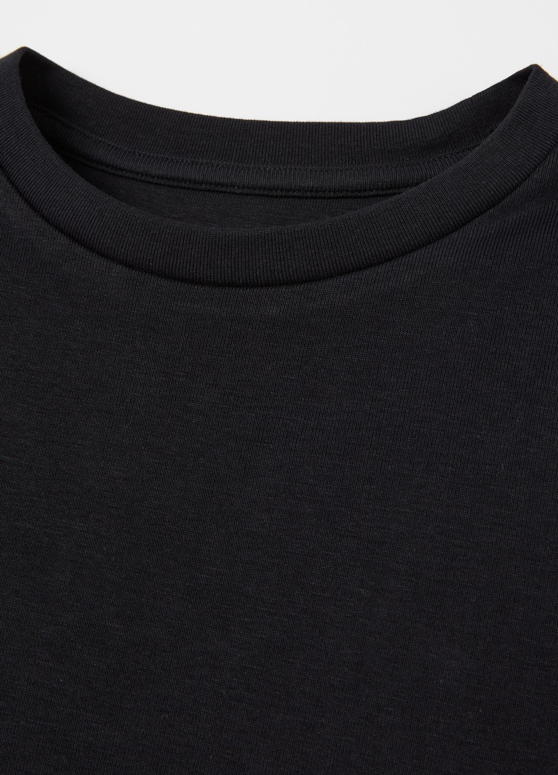 Crop Long-sleeved T-shirt Black