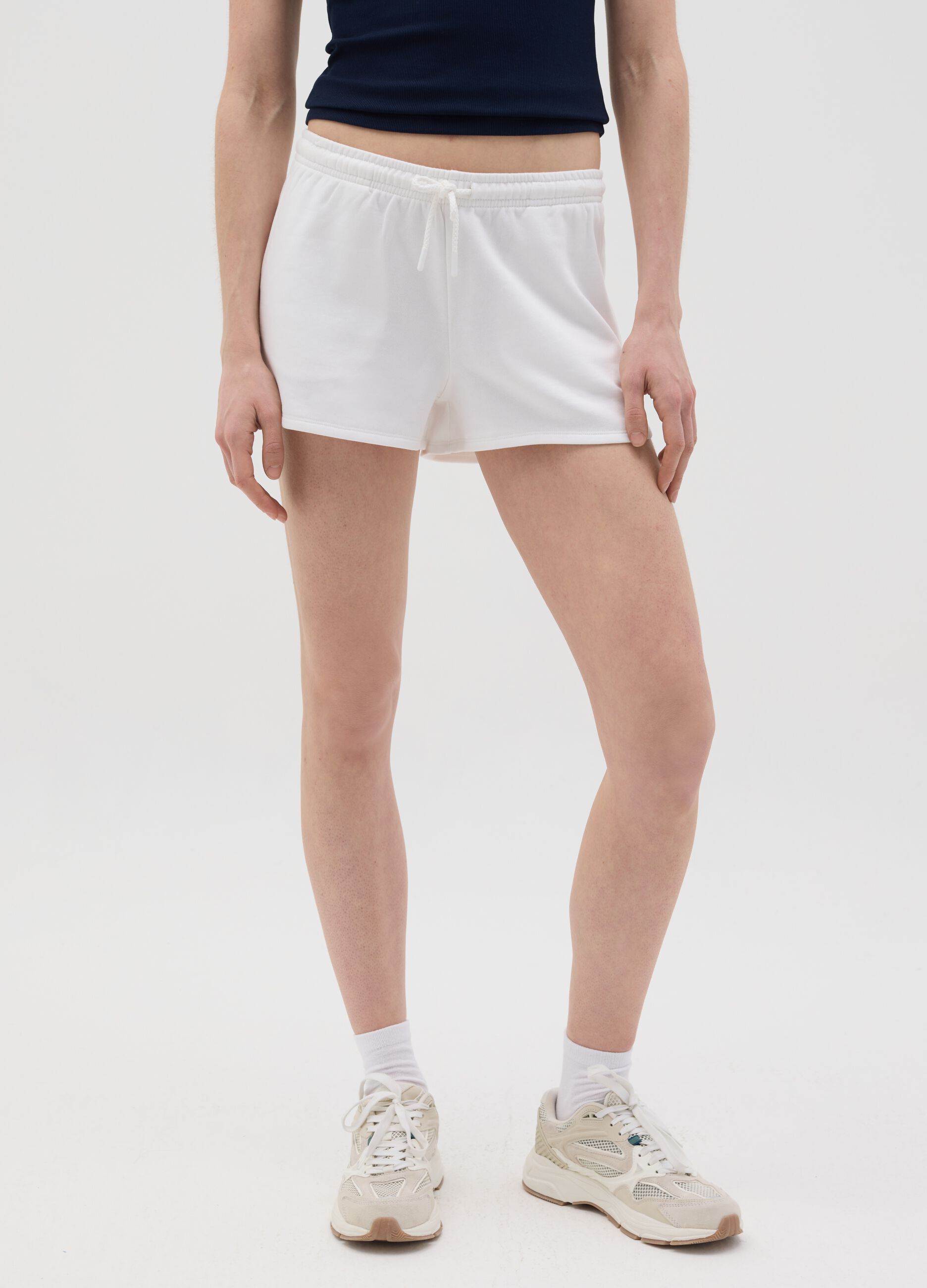 Shorts in French Terry con coulisse