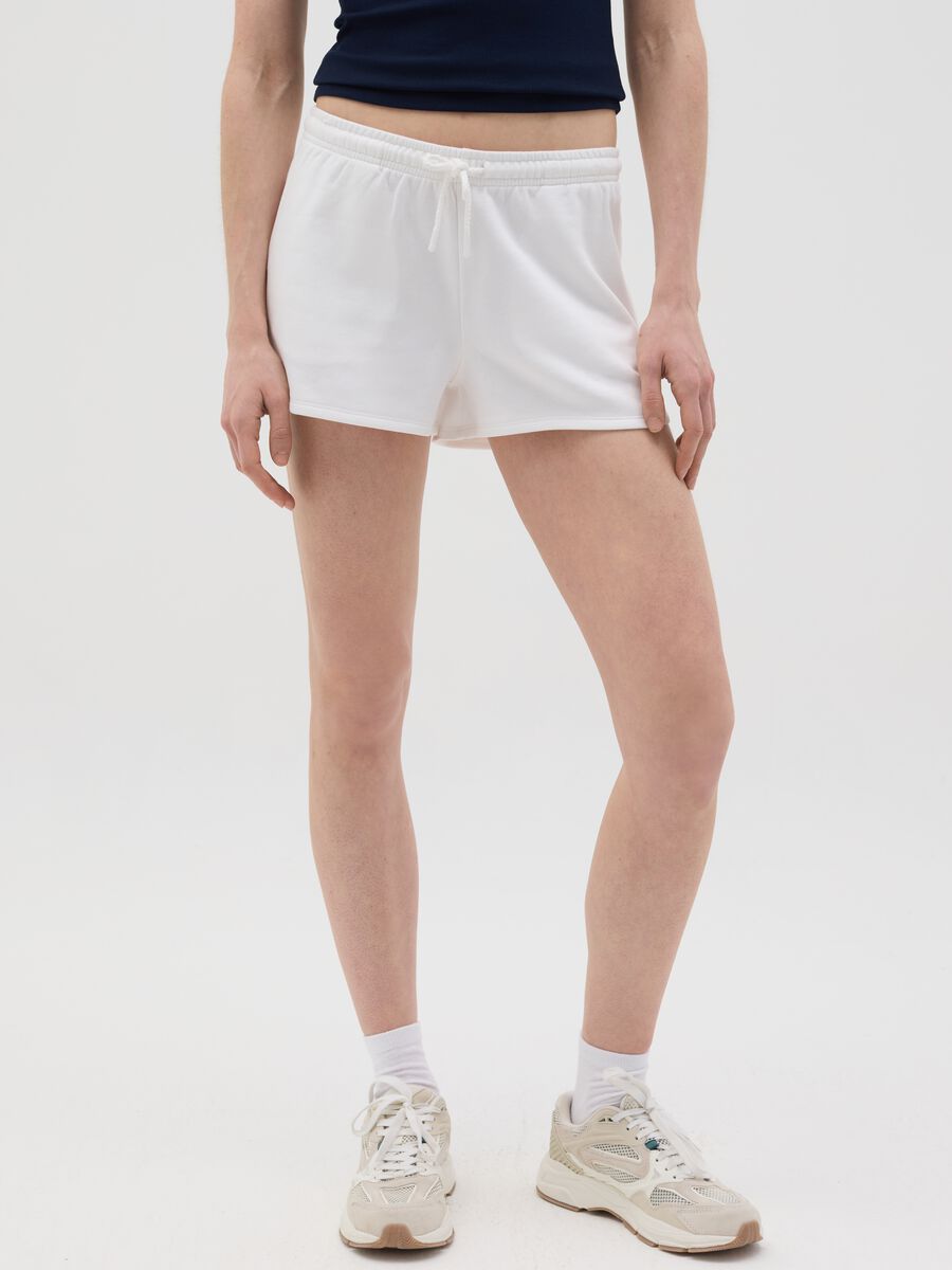 Shorts in French terry with drawstring_1