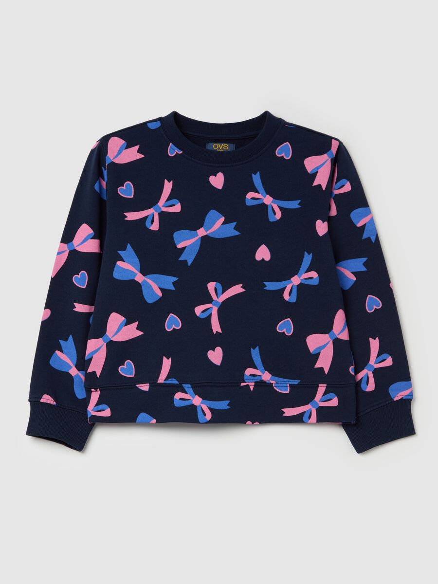 French terry sweatshirt with print_0