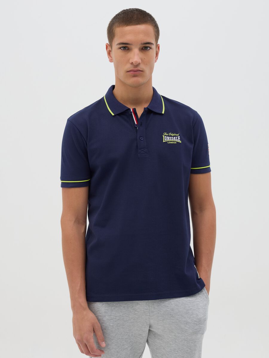 Lonsdale blue cotton polo shirt_0
