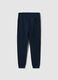 Boys&rsquo; blue cotton-viscose jogger trousers, regular fit_4