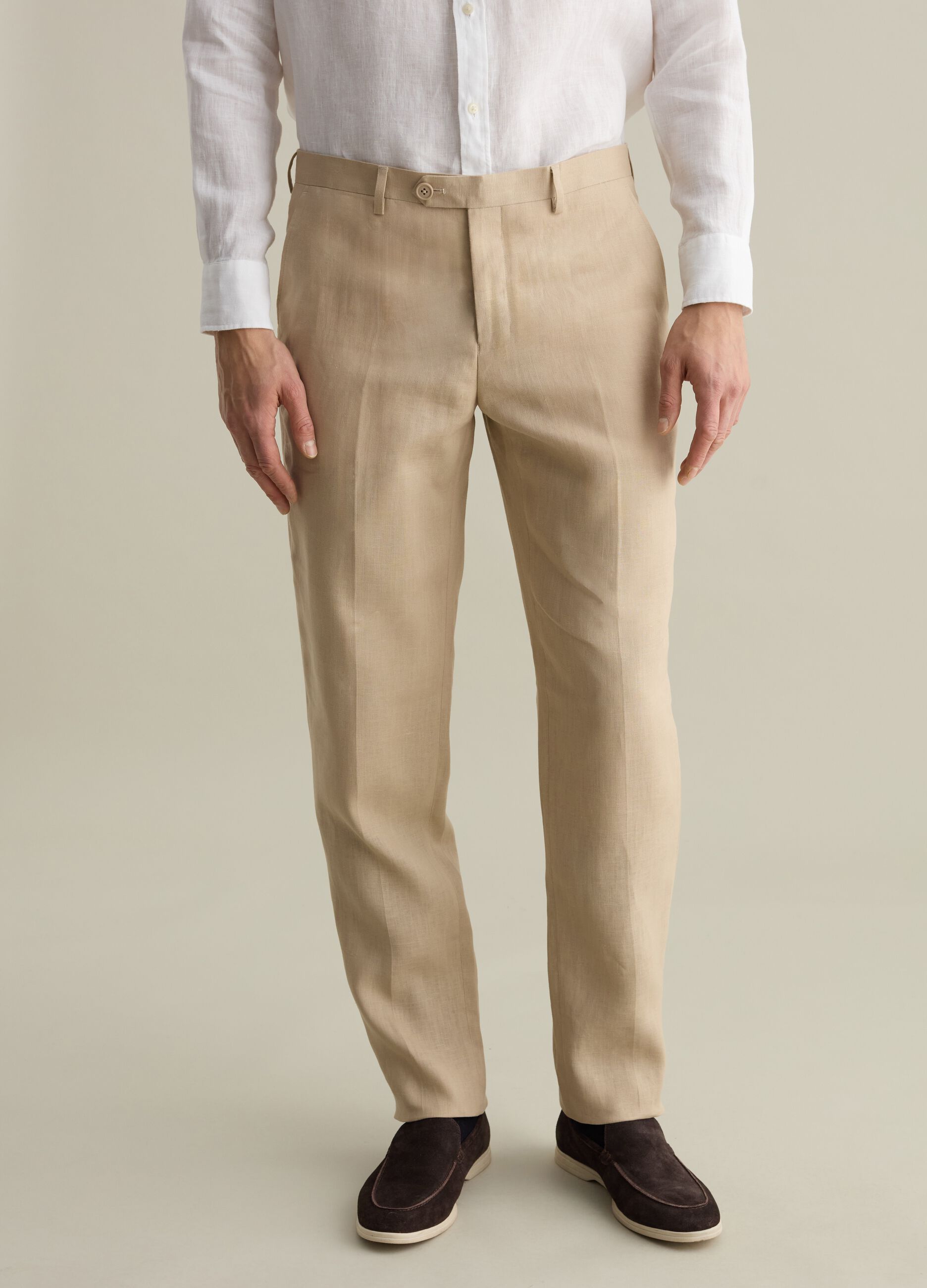 Pantaloni regular fit in lino Contemporary