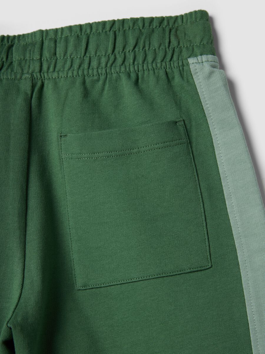 Pantaloncini in puro cotone verde regular fit per bambino_3