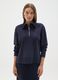 Blue maternity sweatshirt with half zip_1