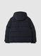 Blue padded boy's regular fit jacket with zip and hood_1