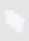 Newborn White Bodysuit Tripack in Pure Organic Cotton_0