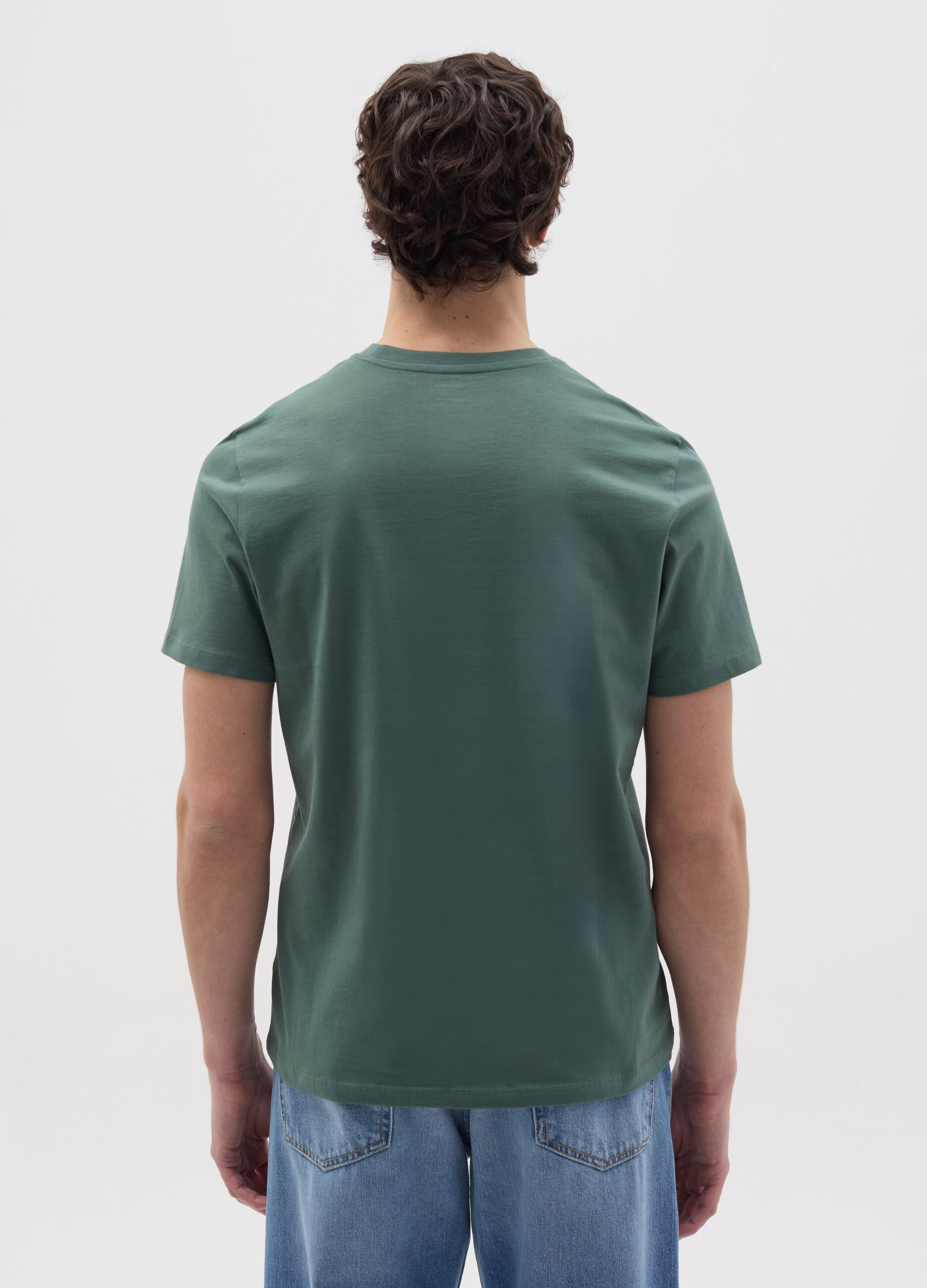 Organic cotton T-shirt with round neck