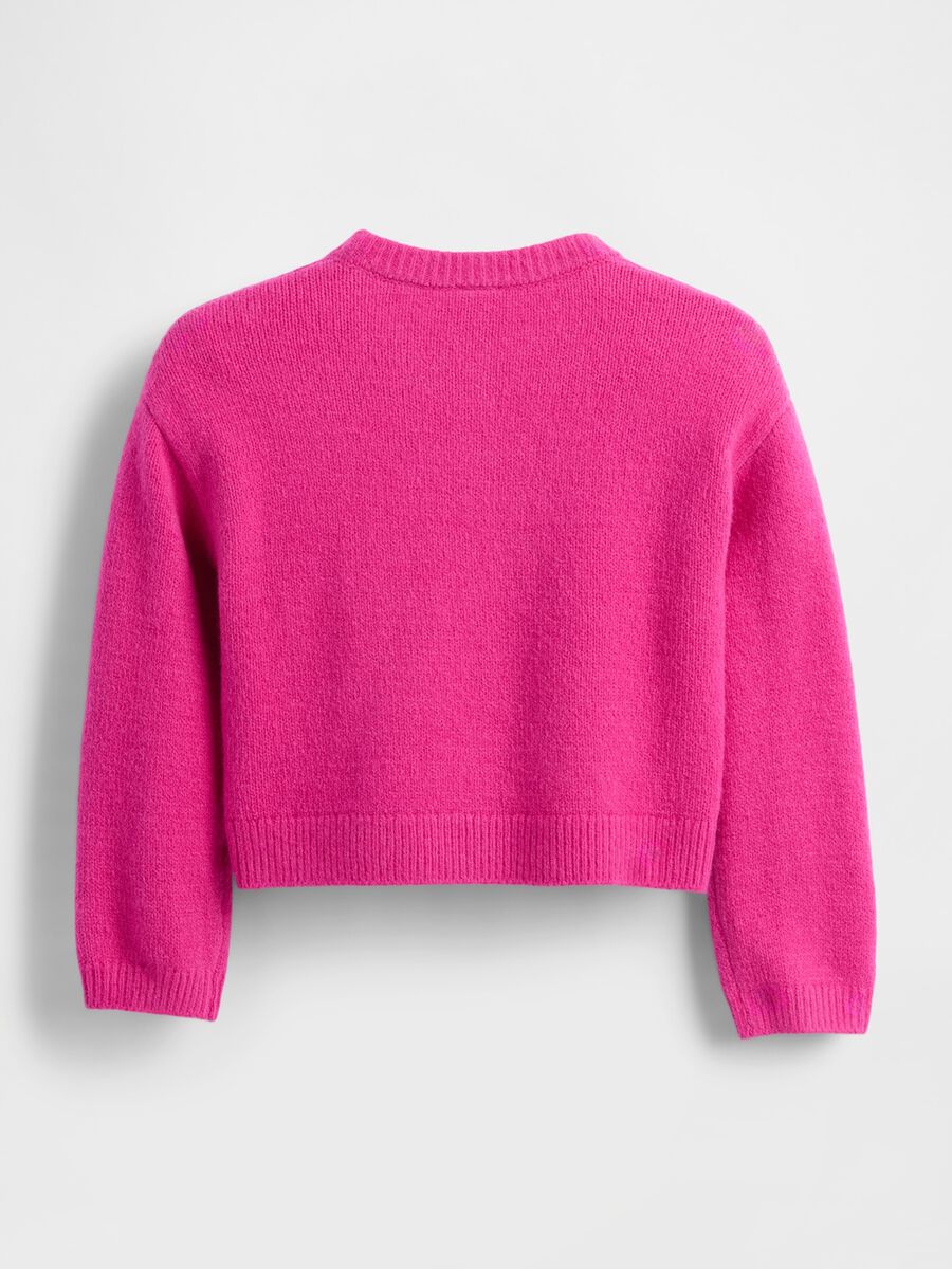 Pink Cotton Blend Cardigan_2