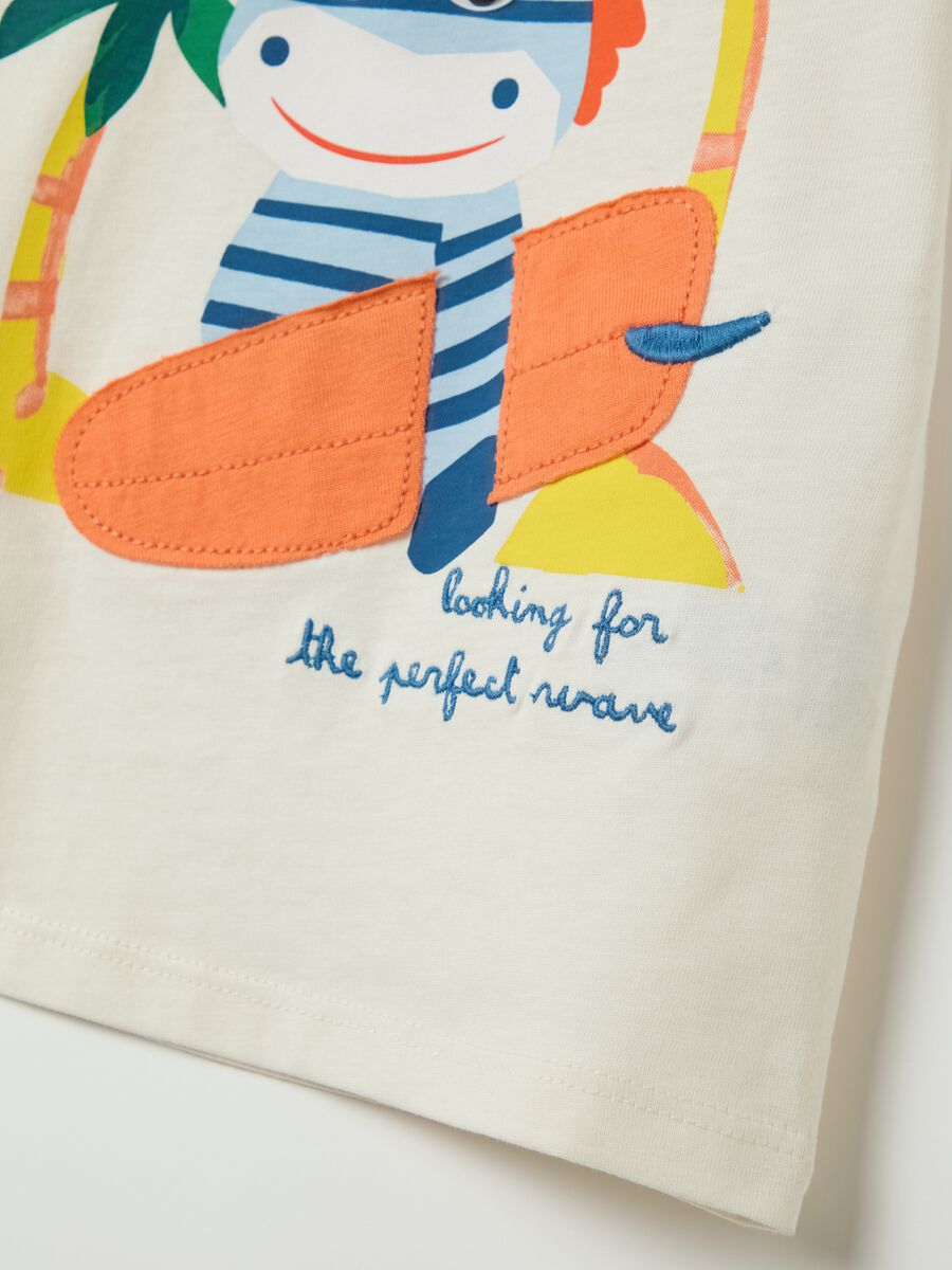 Cotton Fagottino T-shirt with colourful print_3
