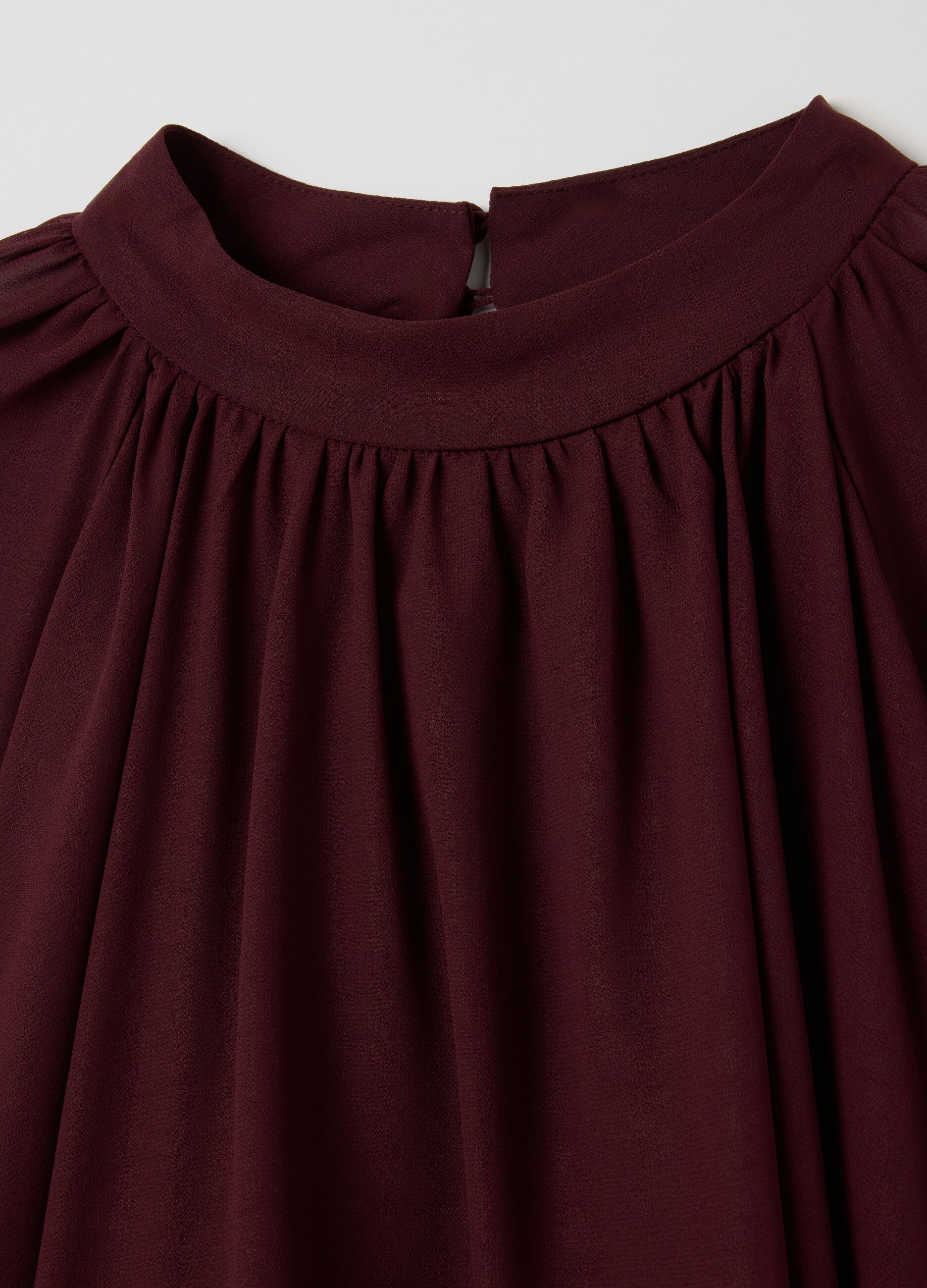 Brown crepe oversized dress