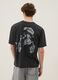 T-shirt nera con scritta Snoop Dogg in puro cotone relaxed fit_3