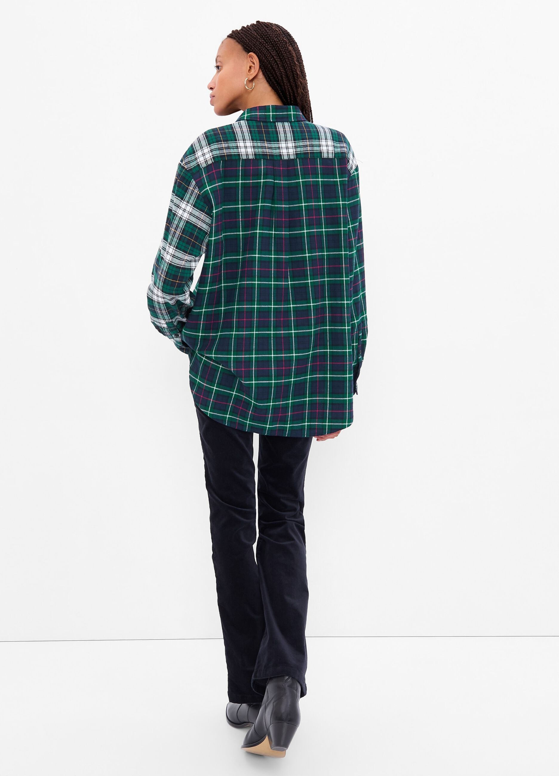Camicia in flanella fantasia check