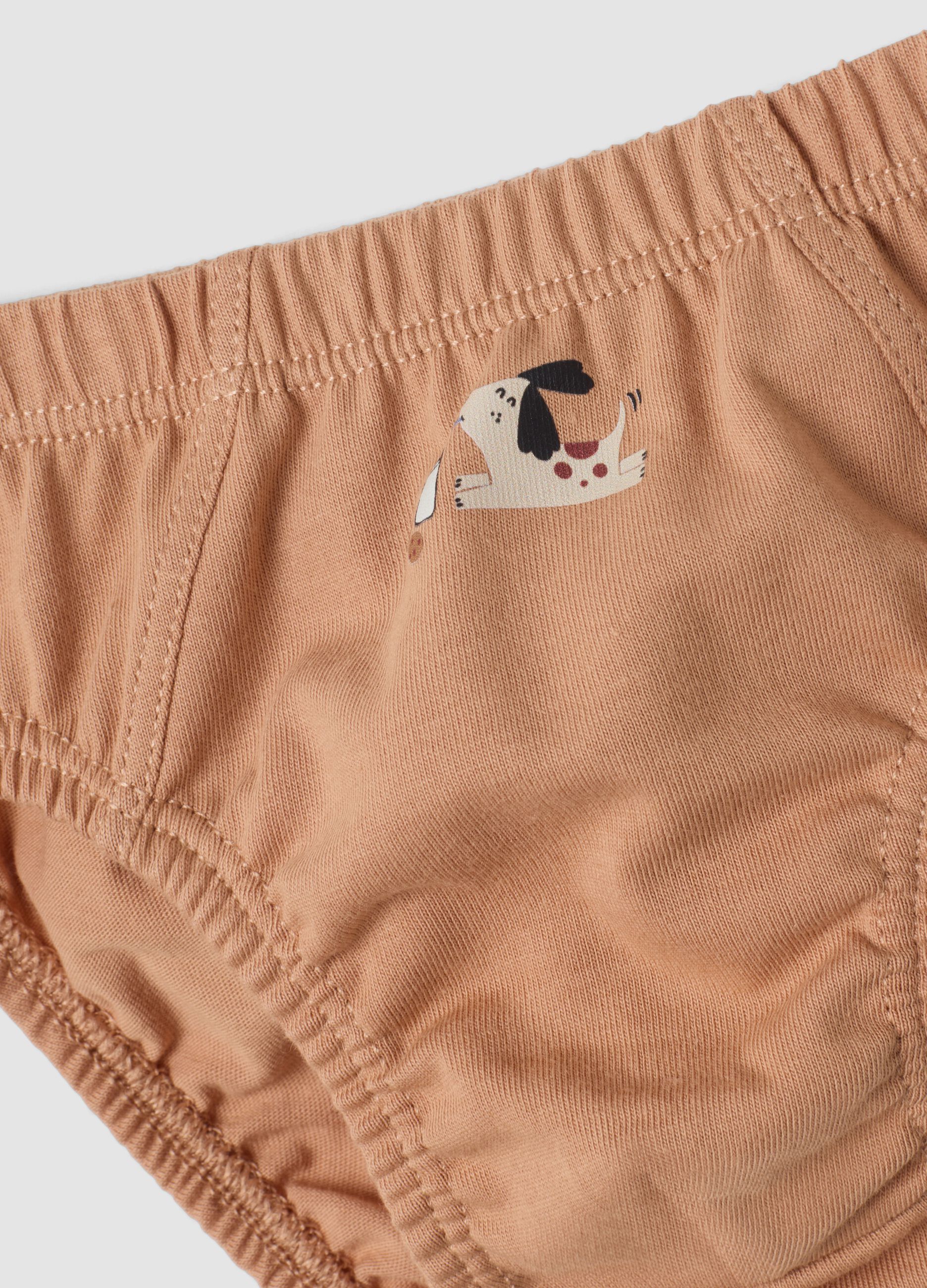 Multipack of seven multicolour organic cotton briefs for babies and toddlers
