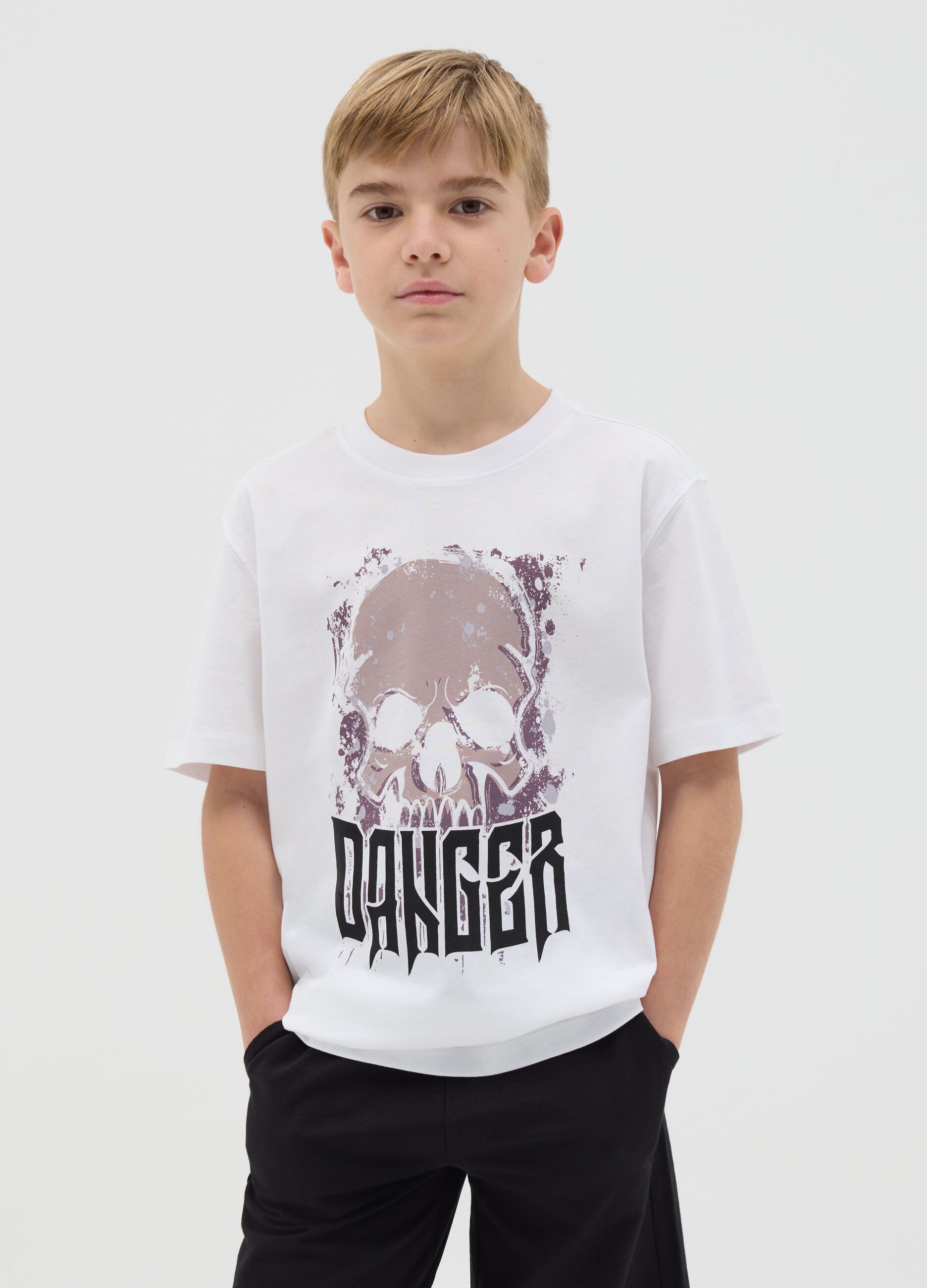 Cotton T-shirt with print