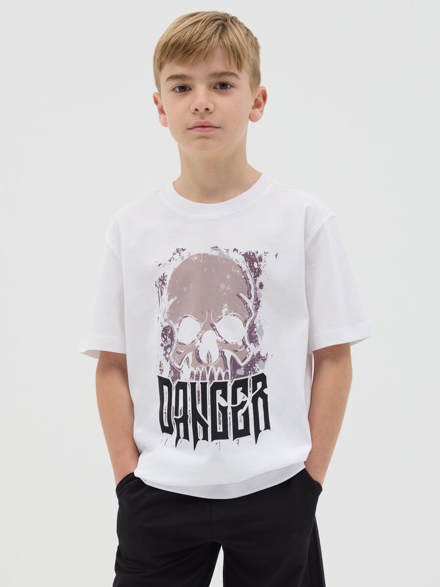 Cotton T-shirt with print_0
